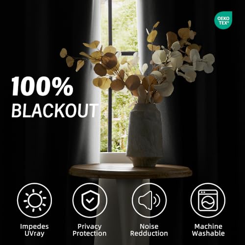 ChrisDowa White Blackout Curtains 72 Inches Long 2 Panels for Bedroom - color: White, size: 40"W x 72"L (Pack of 2)