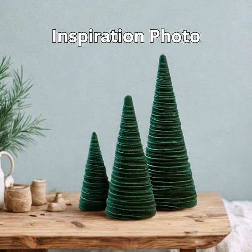 Your Heart's Content Emerald Velvet Trees Set of 3 (Emerald) - color: Emerald