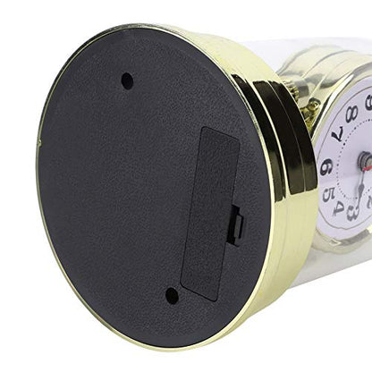 Tiiyee Desk Clock, Vintage Table Small Silent Non Ticking Clock