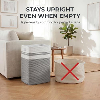 OIAHOMY 91L Laundry Hamper, XXXLarge Collapsible Laundry Basket Gray - color: Gray, size: 16*15*24