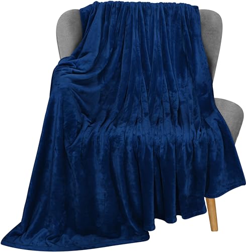 Utopia Bedding Ultra Soft Fleece Bed Blanket Throw Size Navy (50x60 Inches) - color: Navy, size: Throw (50x60 Inch)