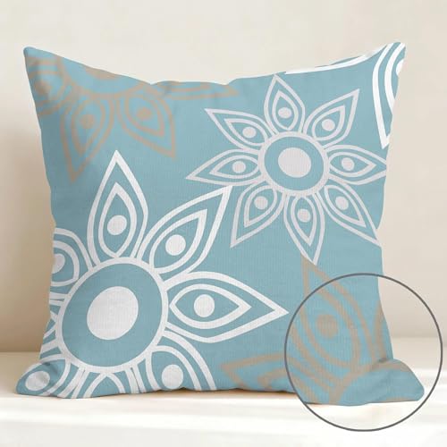 Hexagram Throw Pillow Covers 16x16, Blue Outdoor Pillow Covers Set of 4 - color: Blue, size: 16" x 16" (Pack of 4)