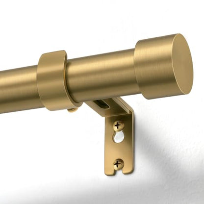 Zeerobee Curtain Rods for Windows 32 to 240 Inch, Warm Gold Curtain Rod - color: Warm Gold, size: 32"-240"