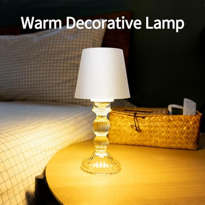MJ PREMIER Small Rechargeable Lamp, Wireless Lamp, Battery Operated Lamps - color: White