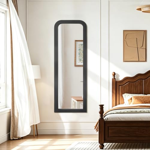 AAZZKANG Wall Mirror Full Length Rectangle Large Black Wood Framed 43"x14" - color: Black, size: 43"L x 14"W