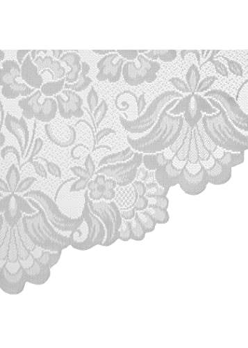 Louis Embroidered Floral Lace Window Curtain Swag Pair 72" x 32" in White - color: White, size: 72"W x 32"L (Pack of 2)