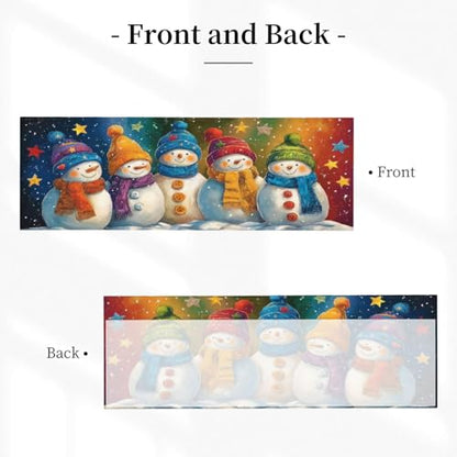 Christmas Snow Curtain Valance 54x18 Inches Window Treatment Rod Pocket Valance for Kitchen Bathroom Bedroom - color: Christmas Snow