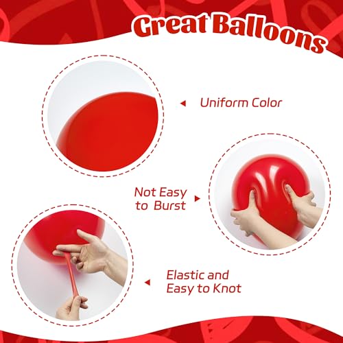 60pcs Red and Gold Balloons 12inch with Confetti Balloons - color: Red Gold