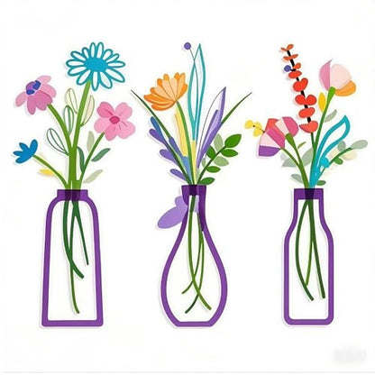 Embewhis Wall Decor Metal Flowers 3pcs, Rustic Farmhouse Flower Sculptures, 13.7" Wall Art Decor, Drill-Free Install Option for Living Room, Kitchen, Bedroom & Bathroom - size: N