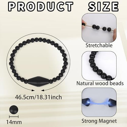 Meplait Magnetic Curtain Tiebacks, 2 Pack Boho Curtain Tie Backs, Black - color: Black-cone