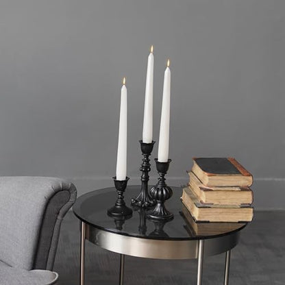 Guichifun Black Candlestick Holder Set of 3 Living Room Decor - color: Black