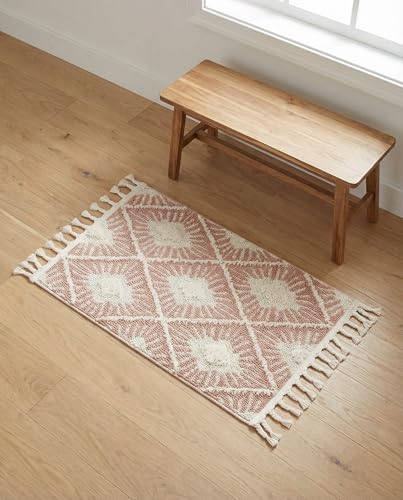 Rugs.com Boho Collection Rug – 2x3 Pink Medium-Pile Rug Perfect for Entryways, Kitchens, Breakfast Nooks, Accent Pieces - color: Pink, size: 2' x 3' Rectangular