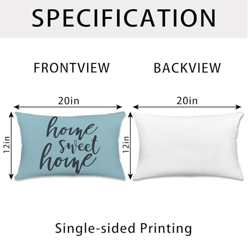 Hexagram Throw Pillow Covers 12x20, Blue Outdoor Pillow Covers Set of 4 - color: Blue, size: 12" x 20" (Pack of 4)