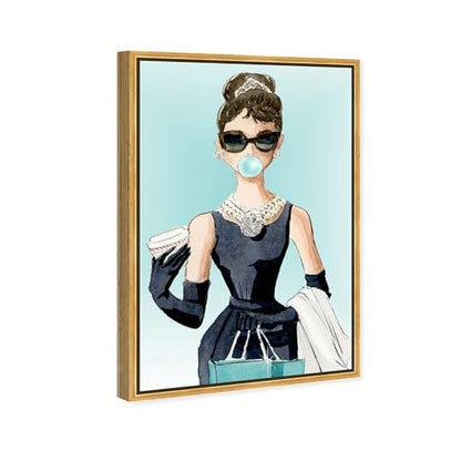 The Oliver Gal Artist Co. Abstract Wall Art Canvas - size: 15"L x 10"W, style: Gold Frame
