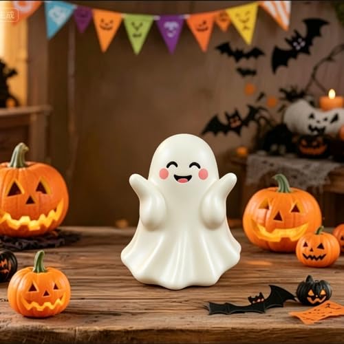 Halloween Ghost Figurine Cute Ghost Resin Statues 1Pcs - color: Styl 18