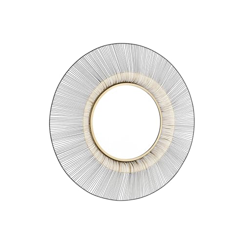 Signature Design by Ashley Dallmen Contemporary Accent Mirror with Thick Frame, Black & Gold