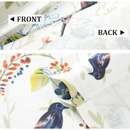 VOGOL Bird Print Kitchen Valance, Country Style Valance, 60x18, Blue - color: Blue, size: 60"W x 18"L (Pack of 1)