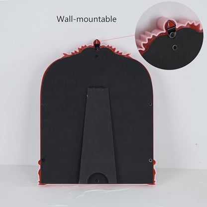 2Pack Pink Plastic Arched Makeup Mirror (10.6" L x 8.3" W) - color: Pink-2pack