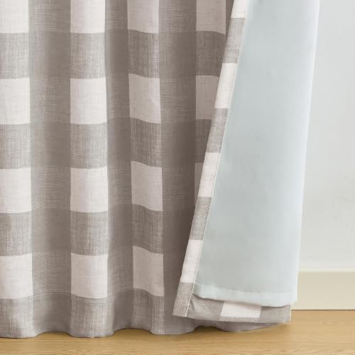 Grainger Rod Pocket Back Tab Window Curtain Panel, Gray - 52" W x 63" L - color: Grey, size: 52"W x 63"L (Pack of 1)