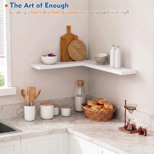 White Floating Shelves 24 Inch, Wall Mounted Bathroom Shelves Over Toilet - color: White, size: 24 x 8 Inch