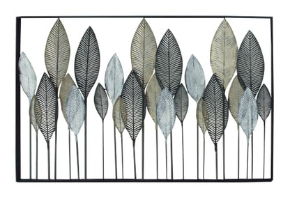 Deco 79 Metal Leaf Wall Sculpture, Wall Art 59" x 1" x 37" Bronze - color: Bronze, size: 59"L x 1"W