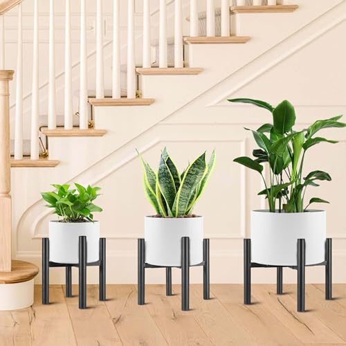 NSYOOMH Adjustable Metal Plant Stand Black, Fits 6"-10" Flower Pots Holder - color: BLACK-1PC, size: 6-10 INCH
