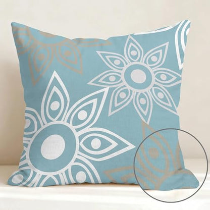 Hexagram Throw Pillow Covers 18x18, Blue Outdoor Pillow Covers Set of 4 - color: Blue, size: 18" x 18" (Pack of 4)