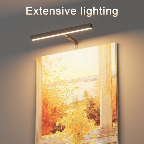 12" LED Picture Light Plug in, 4W Black Art Light - color: Black, size: 12 inch