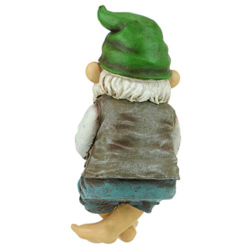 Design Toscano Ziggy with Fishing Pole Garden Gnome Indoor/Outdoor Shelf - color: Ziggy the Fishing Gnome