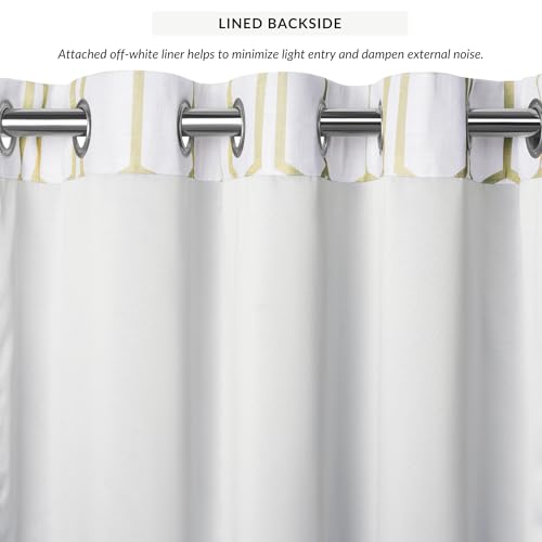 Threadmade Kaiden Geometric Room Darkening Window Curtain, Light Gold - 52" W x 95" L - color: Light Gold, size: 52"W x 95"L (Pack of 1)