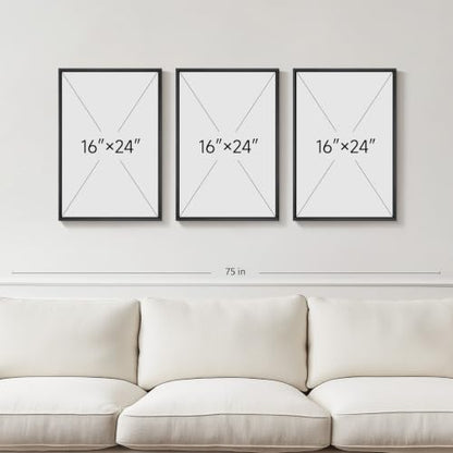3D Textured Framed Brown and White Abstract Wall Art Set, 3 Piece 16x24 In - color: Brown White, size: 16"w X 24"h X 3pcs