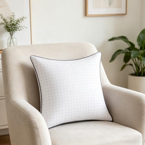 18x18 Pillow Inserts Set of 2 with 100% Cotton Cover Decorative Square Throw 18 Pillows for Couch, Sofa and Bed - White(2, 18x18) - size: 18x18