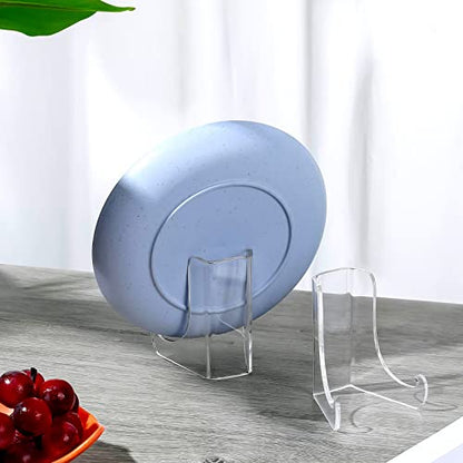 Chunful Acrylic Plate Stand Display Easel Holder,5.1 x 5 x 6 Inch - size: 5.1 x 5 x 6 Inch