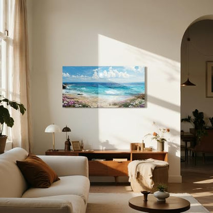 imjiayu Beach Large Wall Art Coastal Landscape Prints for Bedroom 20"x40" - color: Shimmering Sea, size: 40"L x 20"W