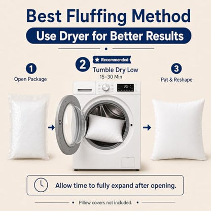 Calibrate Timing 18 x 18 inches Pillow Inserts, Set of 4 Hypoallergenic Brushed Microfiber Liner Down Alternative Filled Square Cushion Throw Pillow
