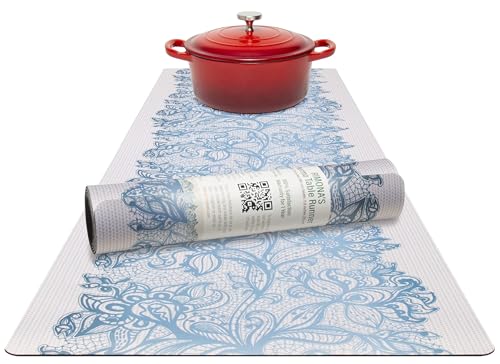 RIMONA'S Heat Resistant Table Runner Trivet Mat - Fields of Blue, 40" - color: Fields of Blue
