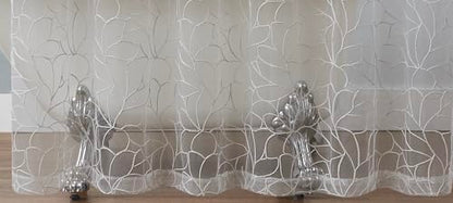 Warm Home Designs 72x72 Shower Curtain with Grey Embroidery. OLS Silver 72 - color: Silver