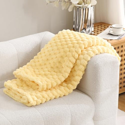 Excervent Big 3D Clouds Stylish Blanket for Kids, 40x50 Inch, Light Yellow - color: Light Yellow-l, size: 40"x50"