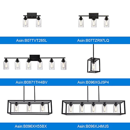 MELUCEE 40 Inches Length 5-Light Bathroom Vanity Light Fixtures Black - color: Black, size: 5-Light