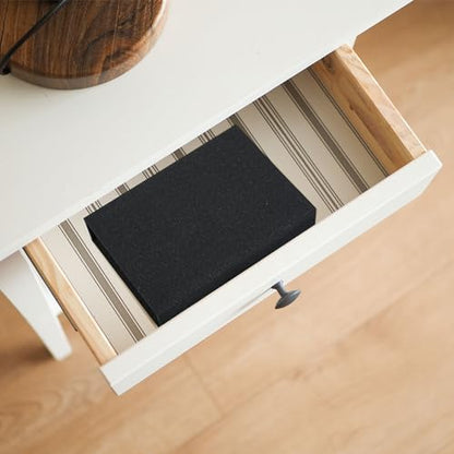 Vienrose Small Photo Storage Box, 5"x7", Linen Postcard Keeper, Black - color: Black, size: 5"x7"