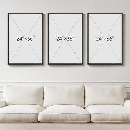 Large Framed Boho Botanical Wall Art for Living Room, 3 Piece 24x36 In - color: Muted Earth, size: 24" W x 36" H x 3Pcs