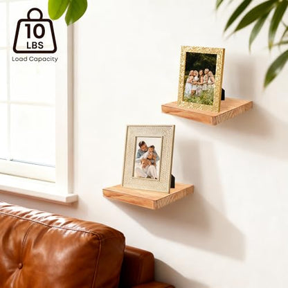 Small Floating Shelves for Wall Set of 2, 8 Inch Square,Carbonized Black - color: Carbonized Black, size: 8 Inch-2 Pcs