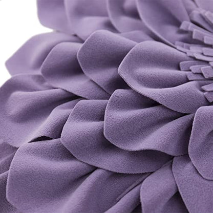 OiseauVoler 3D Flower Throw Pillow Covers 18 x 18 Inch Purple - color: Purple
