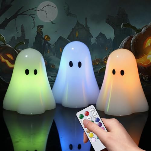 Wondise Halloween Flameless Candles Color Changing with Remote Timer - color: 4-Multiple Color