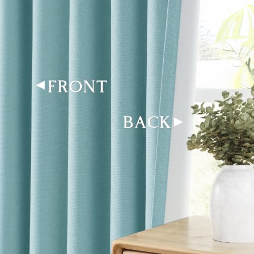 ChrisDowa Sky Blue Blackout Curtains 45 Inches Long 2 Panels for Bedroom - color: Sky Blue, size: 52"W x 45"L (Pack of 2)