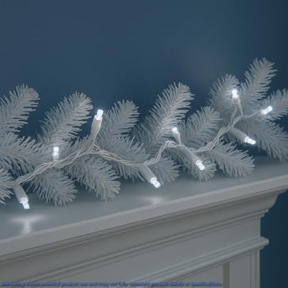 Novelty Lights 35 LED Christmas Mini Light Set, Pure White, White Wire - color: Pure White