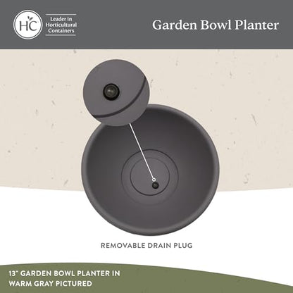 The HC Companies Garden Bowl Shallow Garden Bowl, 20 Inch, Black, 2-Pack - color: Black, size: 20", style: Pack of 2