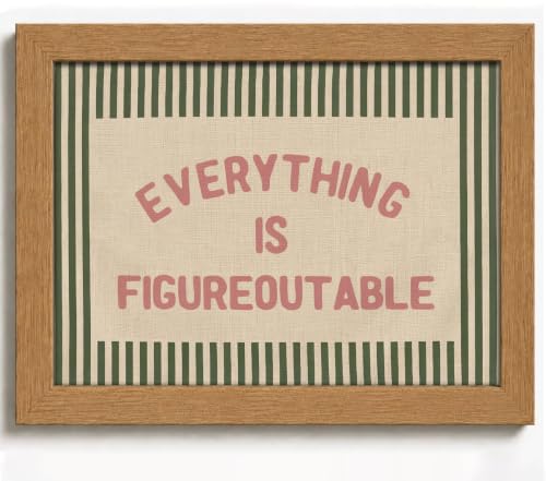 DULASI Everything Is Figureoutable Quote Wall Art Framed Canvas Print 8x10 - color: EVERYTHING IS FIGUREOUTABLE, size: 8x10in