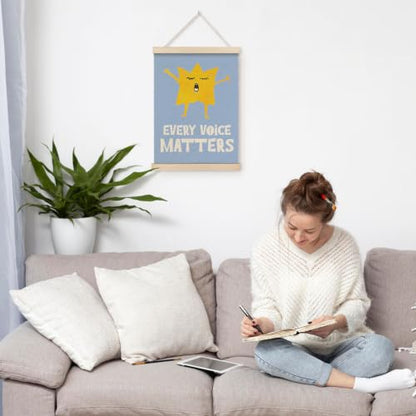VGXKJIIOD Speech Therapy Mental Health Wall Art Decor Poster Hanger Frame - color: every voice