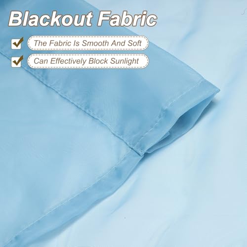 uxcell Window Valance, 51x24 Beaded Sheer Valance Curtains Sky Blue - color: Sky Blue